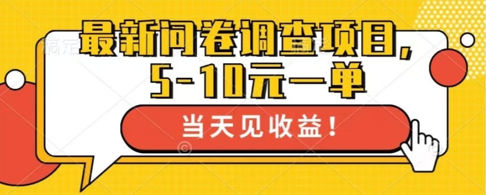 最新问卷调查项目，共12个平台，单日零撸100＋网创吧-网创项目资源站-副业项目-创业项目-搞钱项目网创吧