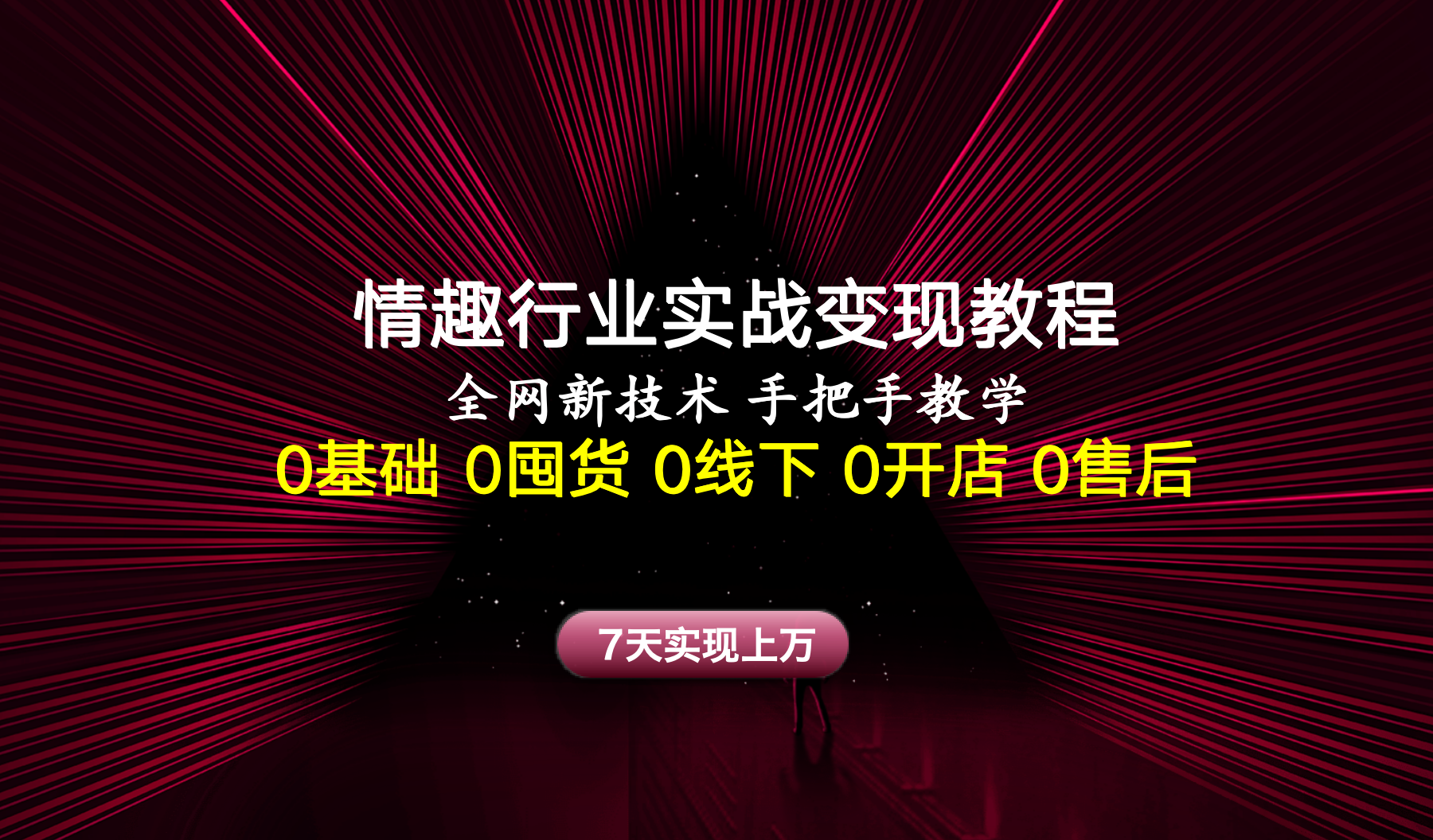 情趣行业实战变现教程，全网新技术，手把手教学，7天实现上万网创吧-网创项目资源站-副业项目-创业项目-搞钱项目网创吧