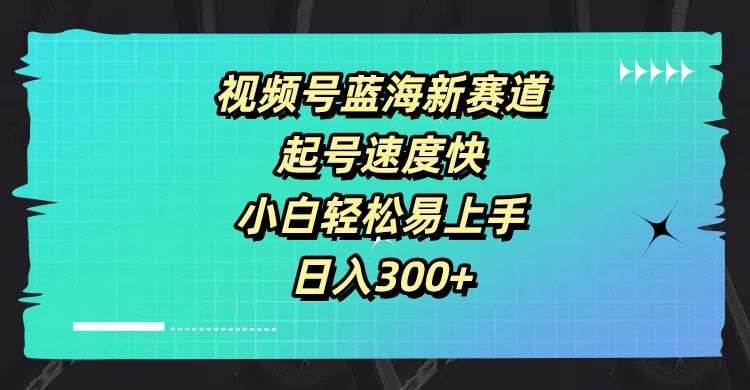 视频号蓝海新赛道，起号速度快，小白轻松易上手，日入300+网创吧-网创项目资源站-副业项目-创业项目-搞钱项目网创吧